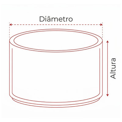 Como medir vaso redondo