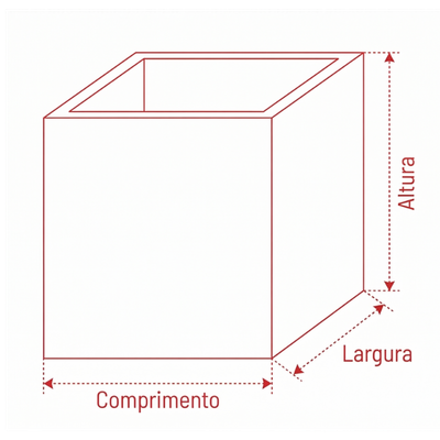 Como medir vaso retangular